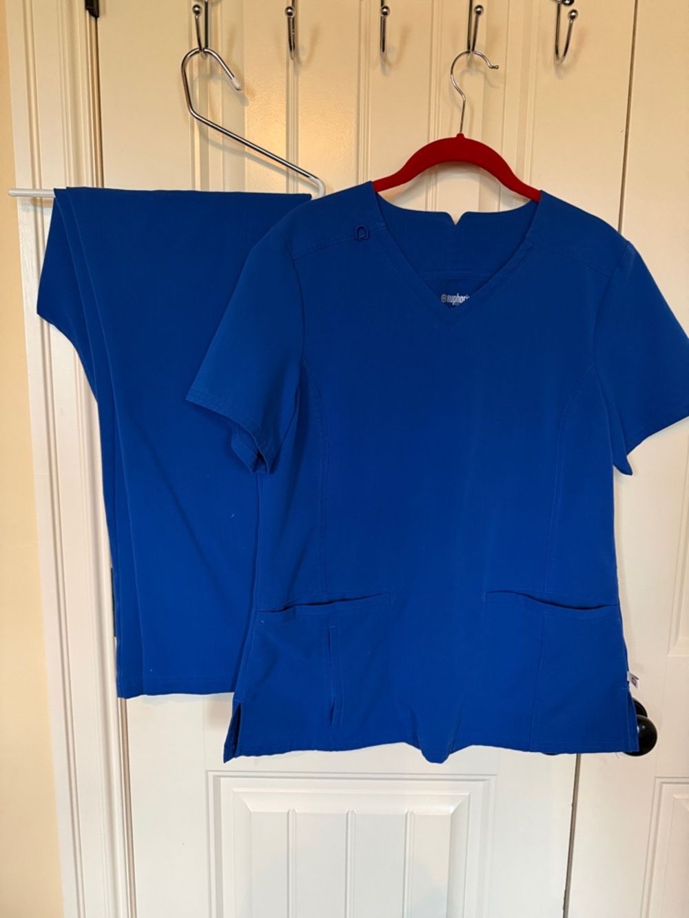 Women’s Scrub Set V-Neck Top and Pants - Blue